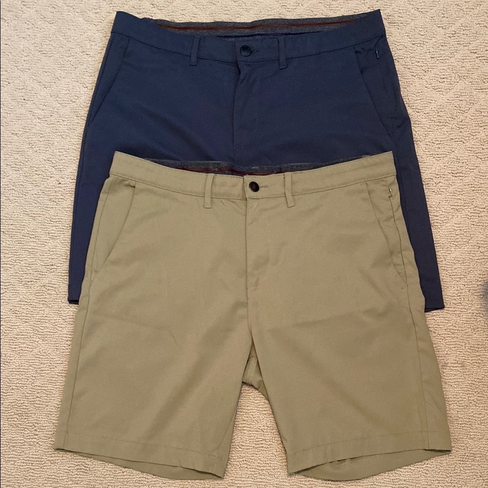 Jachs New York Men's Grey and Tan hybrid performance tech shorts waist 36